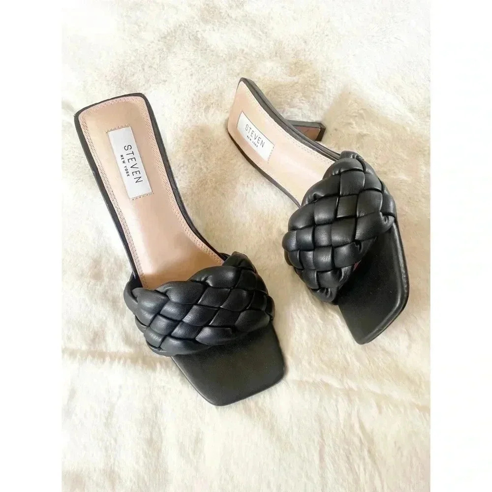 Steven New York Idra Knot Heel In Black